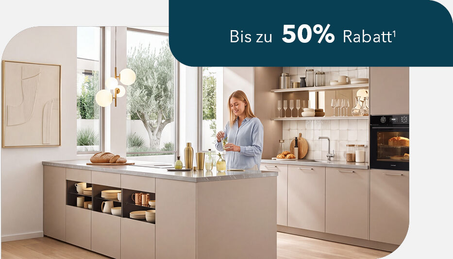 Bis zu 50% Rabatt auf freigeplante K&uuml;chen