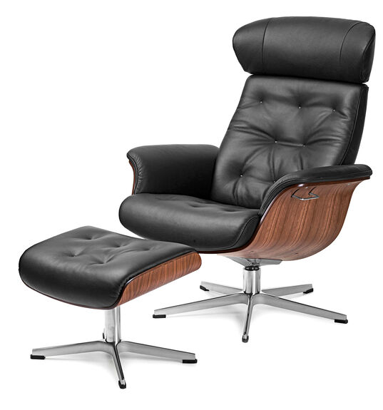 Drehsessel mit Hocker