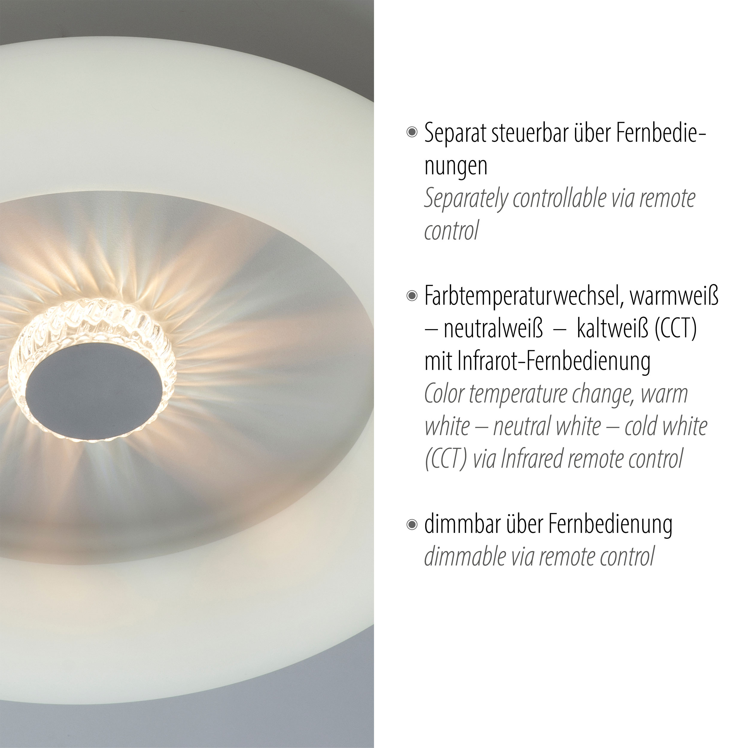 JUST LIGHT. LED-Deckenleuchte 1flg image number 3