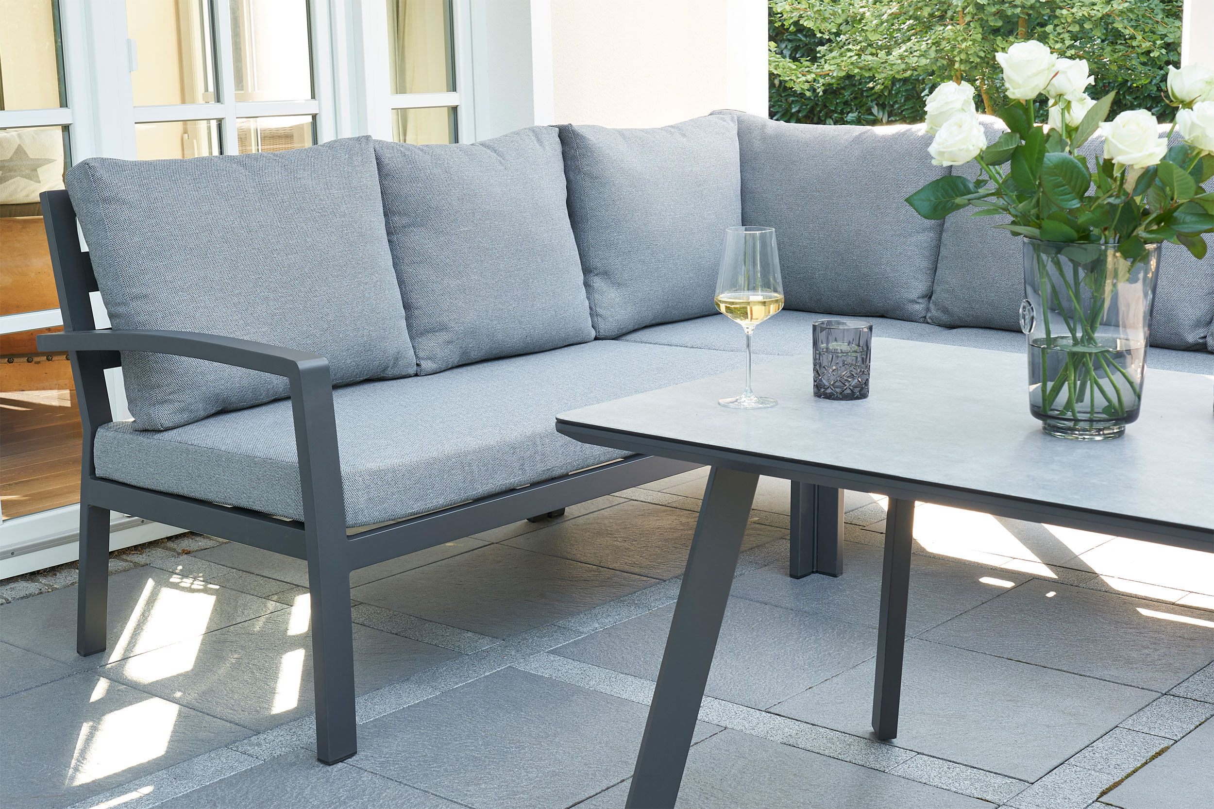 OUTDOOR Garten Speiselounge Set 4 tlg. image number 2