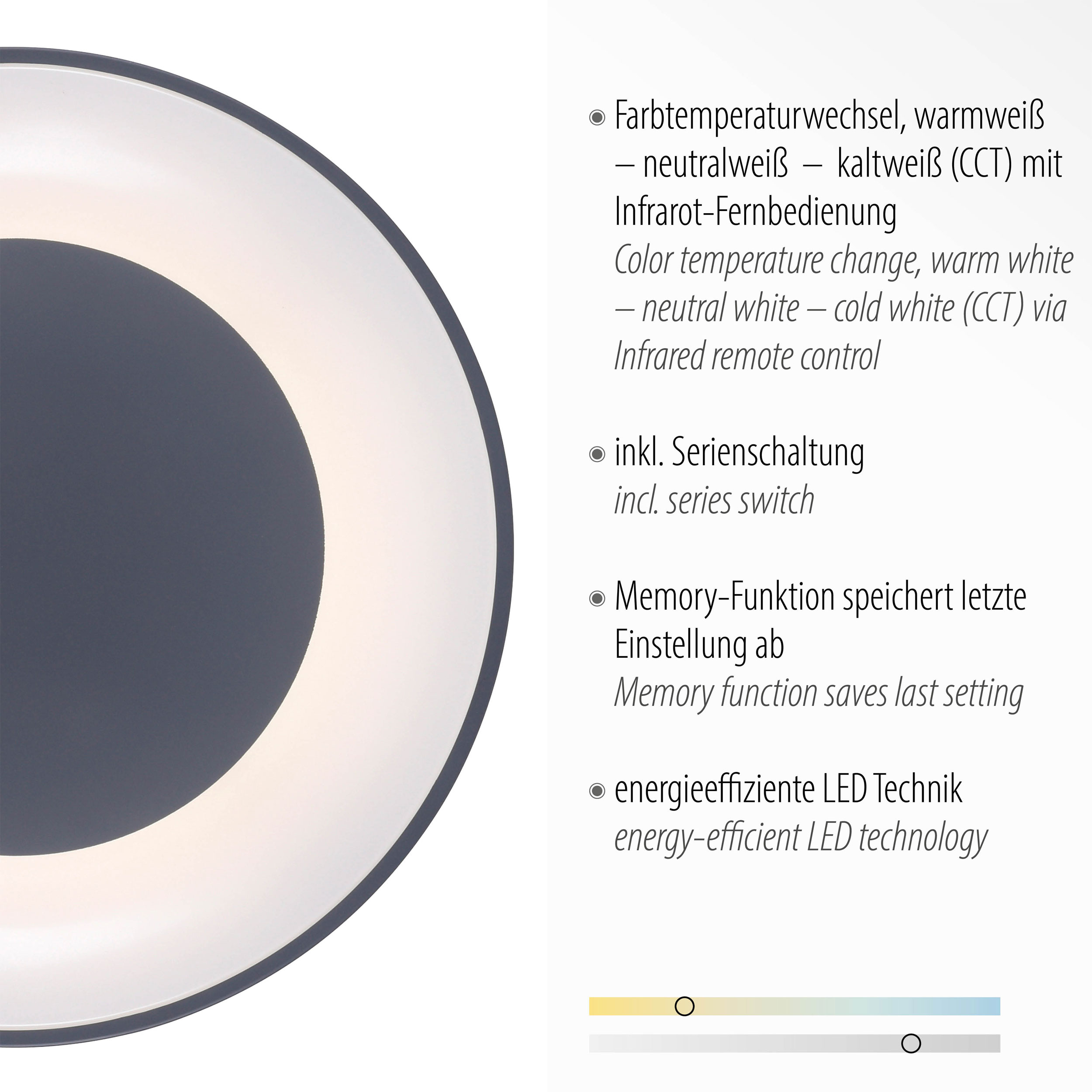LED-Deckenleuchte 1flg image number null