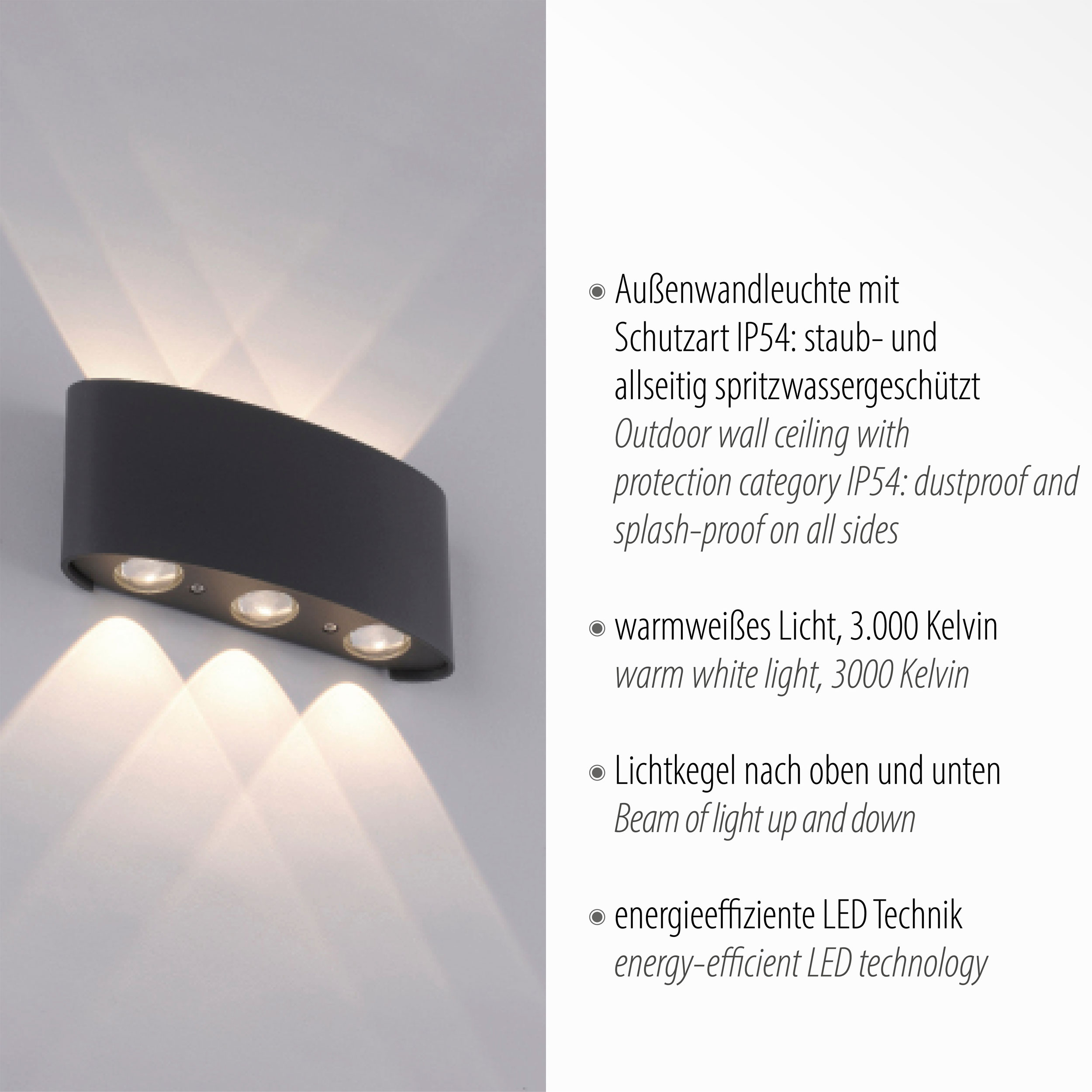 Paul Neuhaus LED-Wandleuchte 6flg image number 4