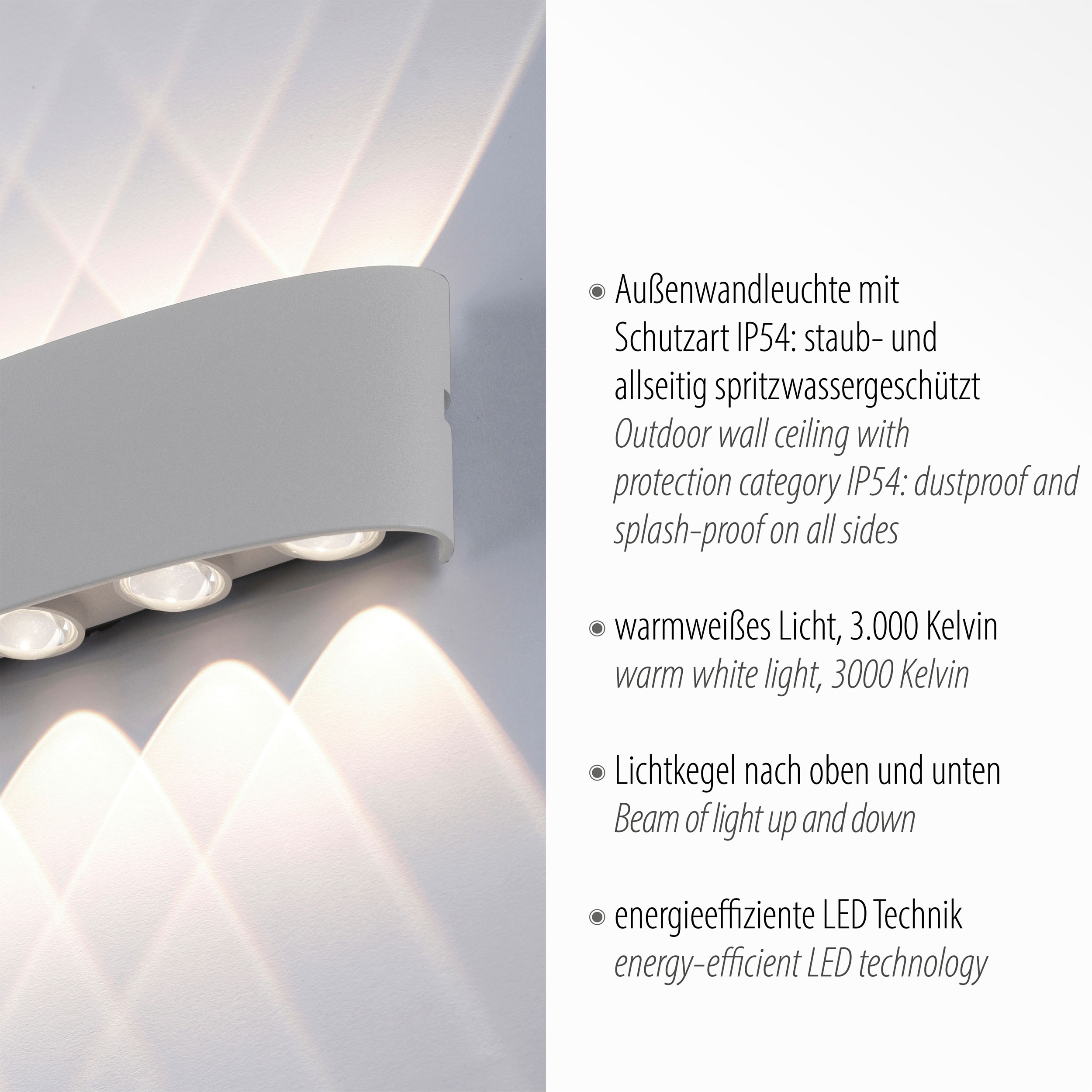 Paul Neuhaus LED-Wandleuchte 10flg image number 4