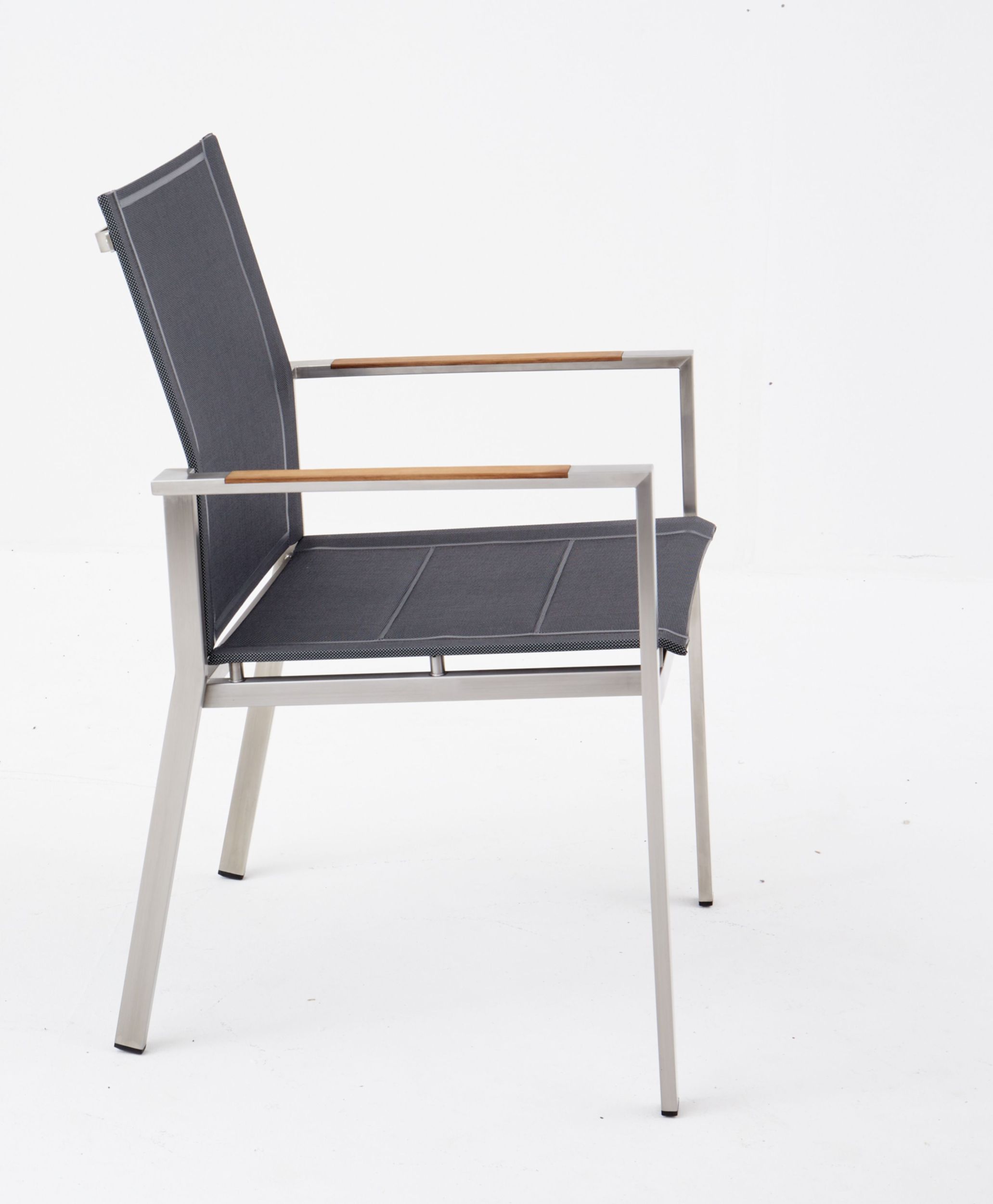 OUTDOOR Gartenstuhl Edelstahl/Teak image number 2