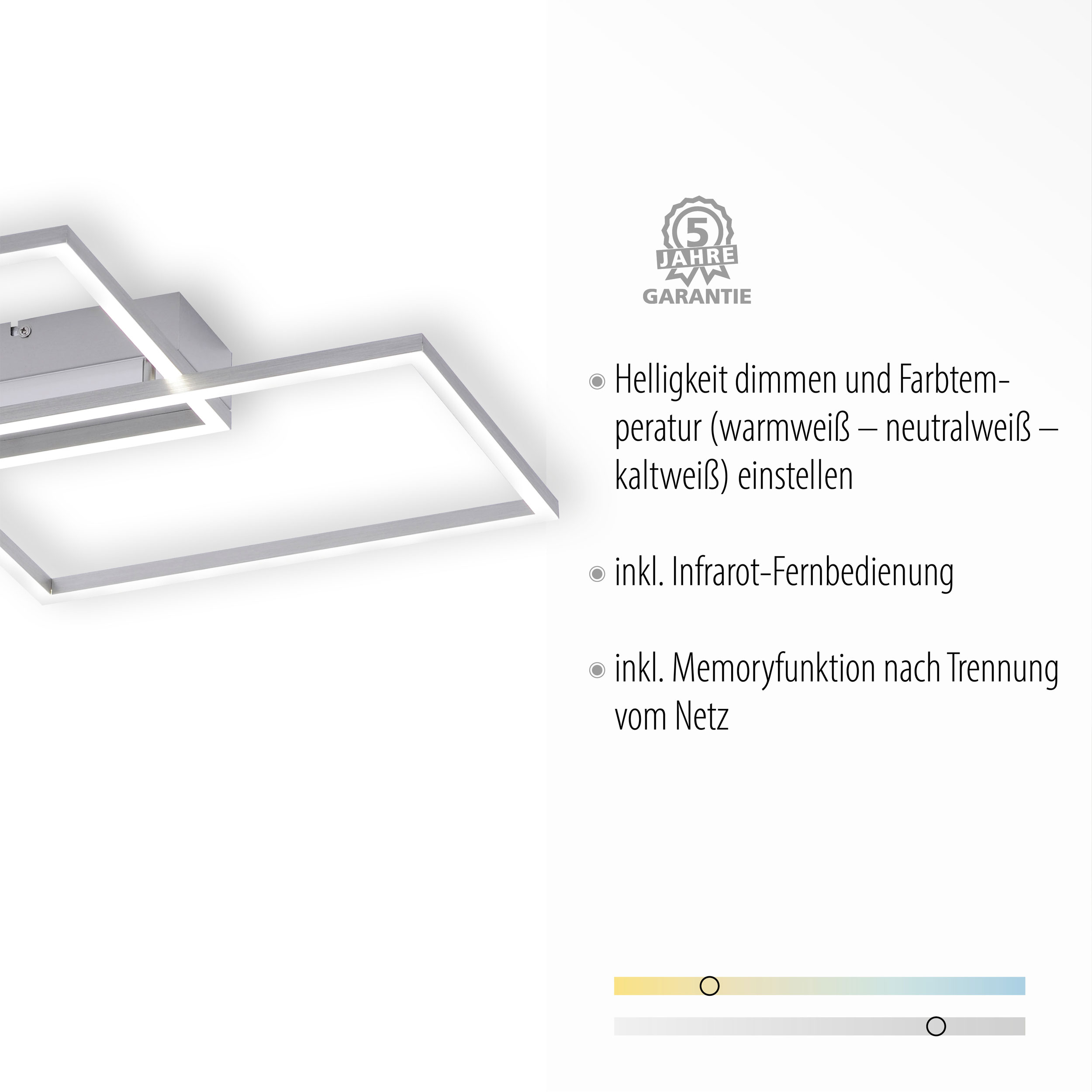 JUST LIGHT. LED-Deckenleuchte 2flg image number 3