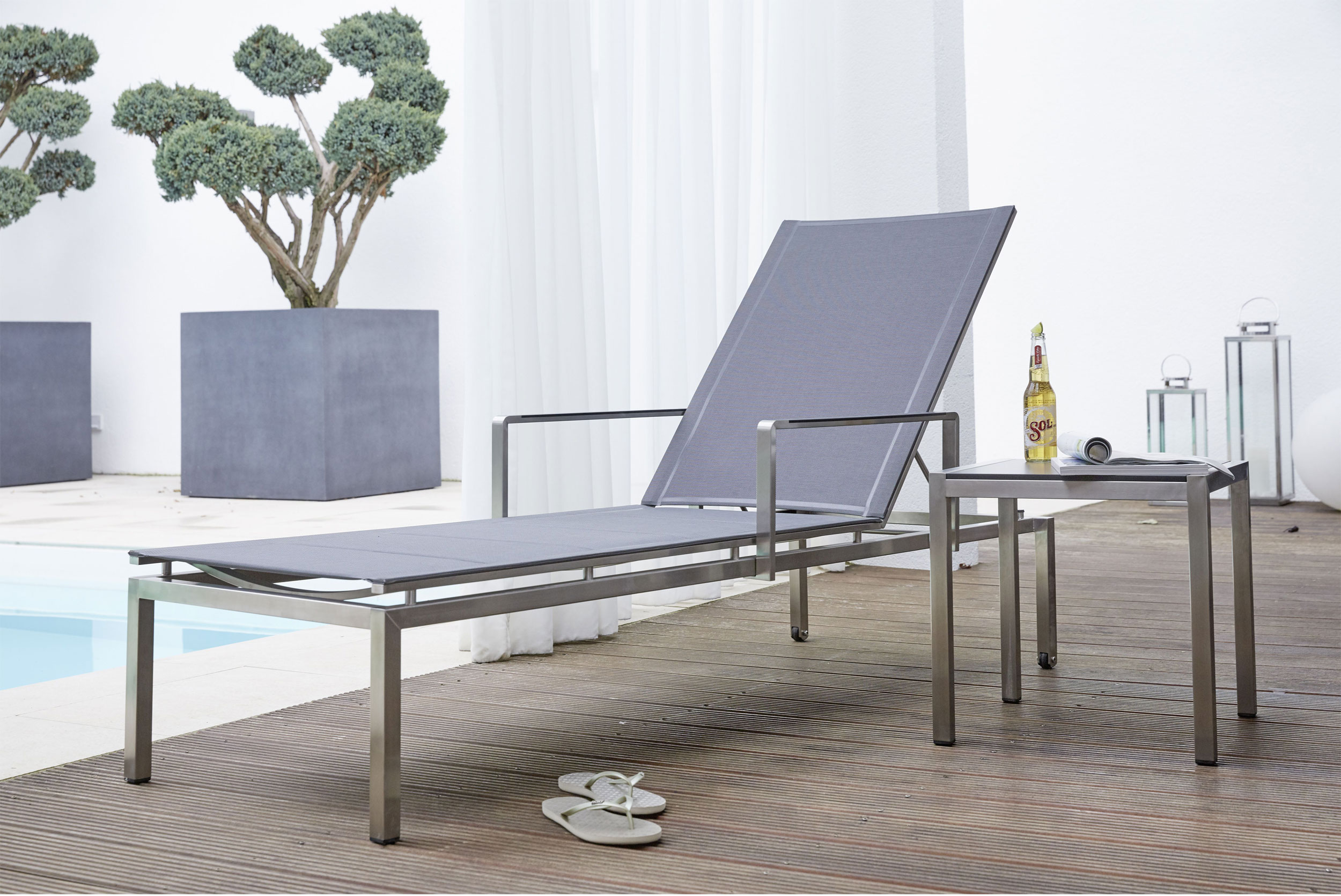 OUTDOOR Sonnenliege Garten Edelstahl image number 2