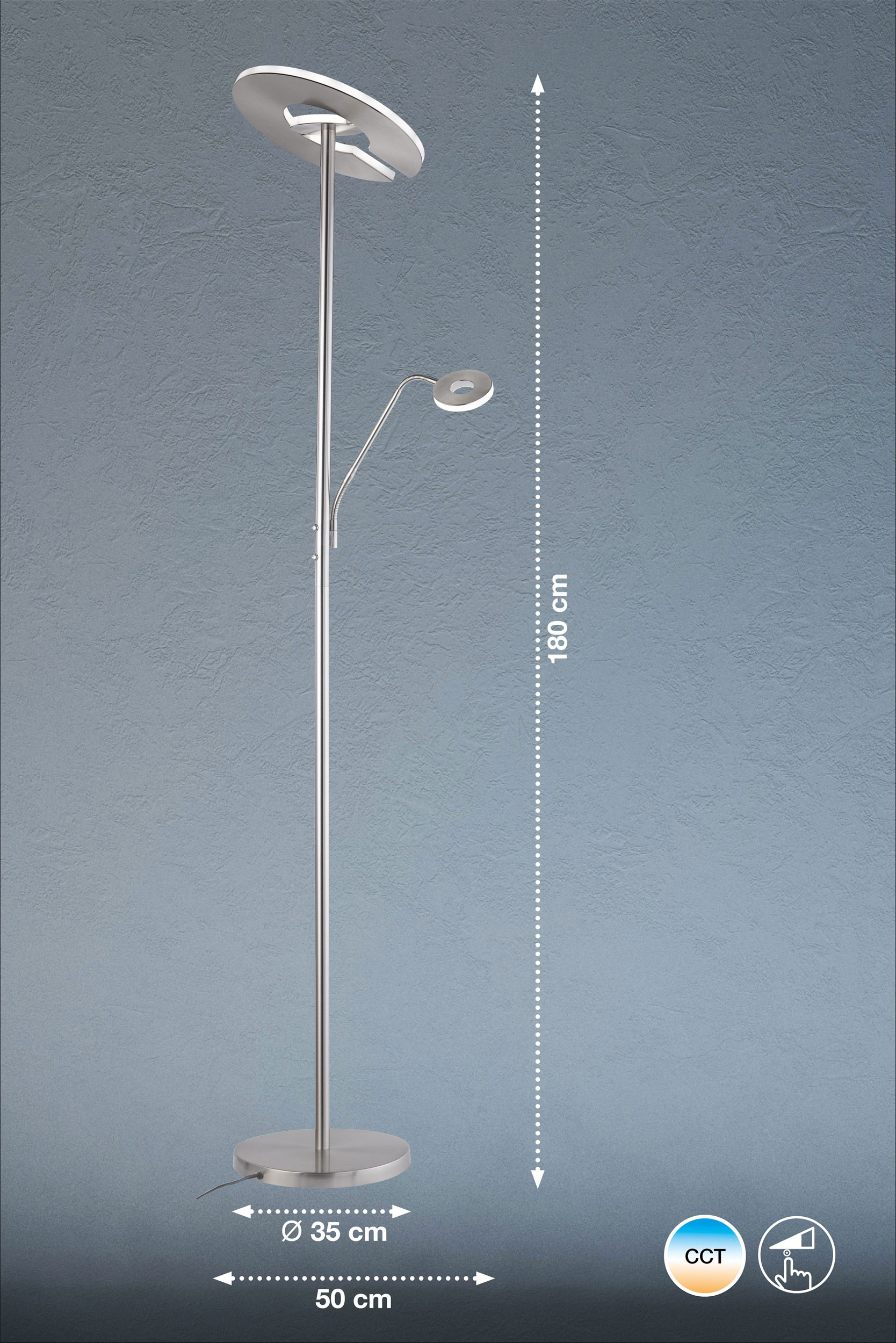 LED-Stehleuchte 2flg image number null