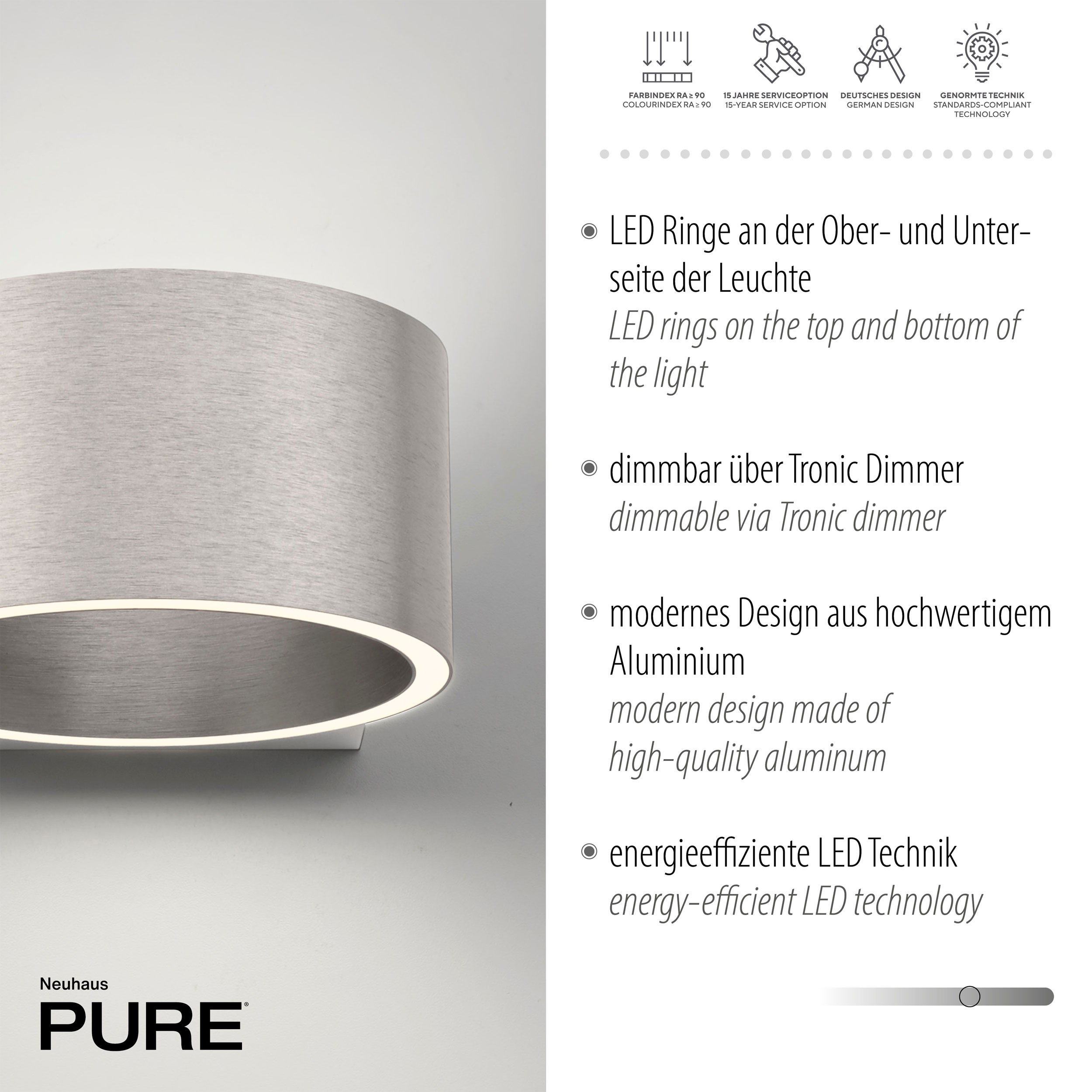 Paul Neuhaus LED-Wandleuchte 2flg image number 6
