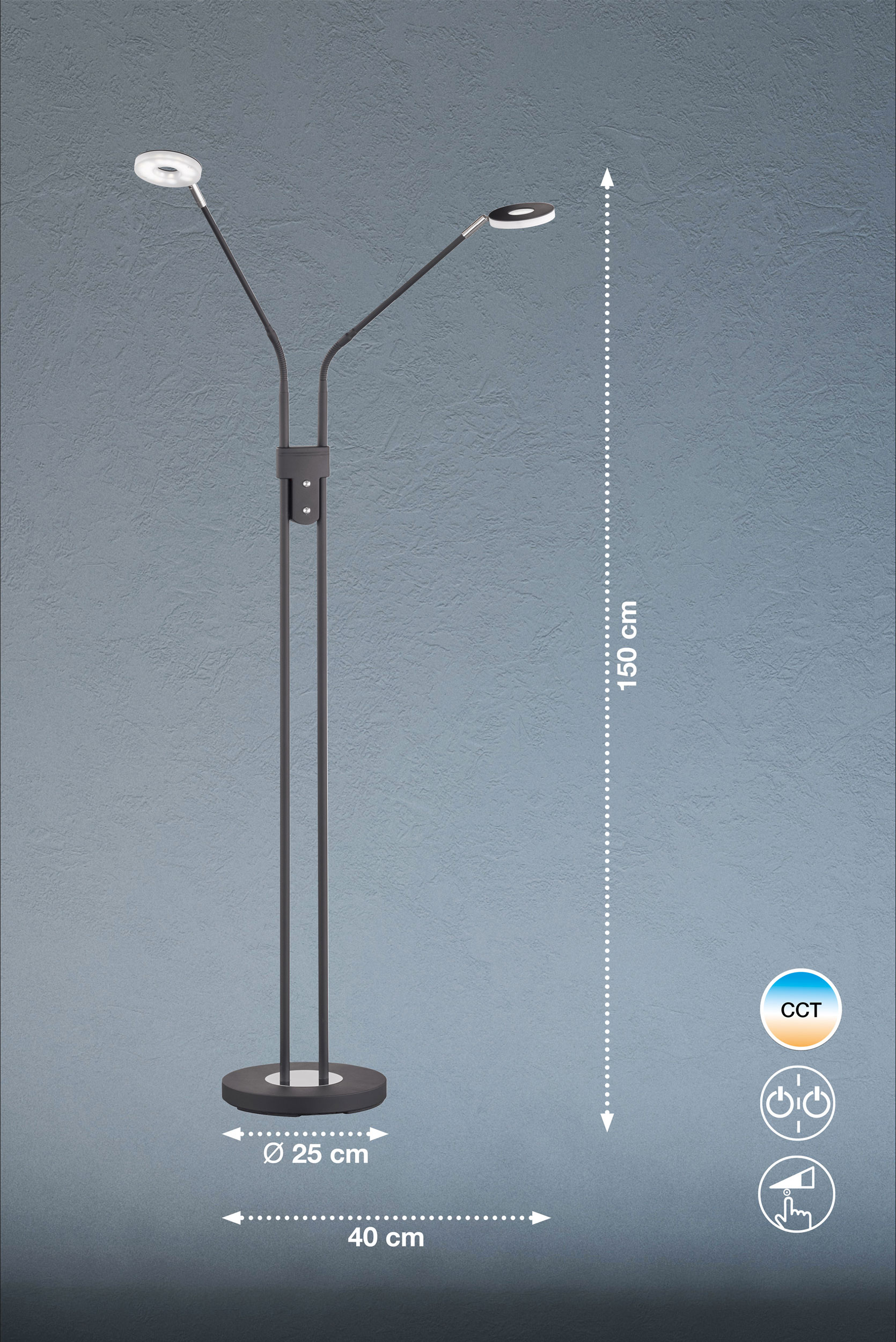 Fischer & Honsel LED-Stehleuchte 2flg image number 2
