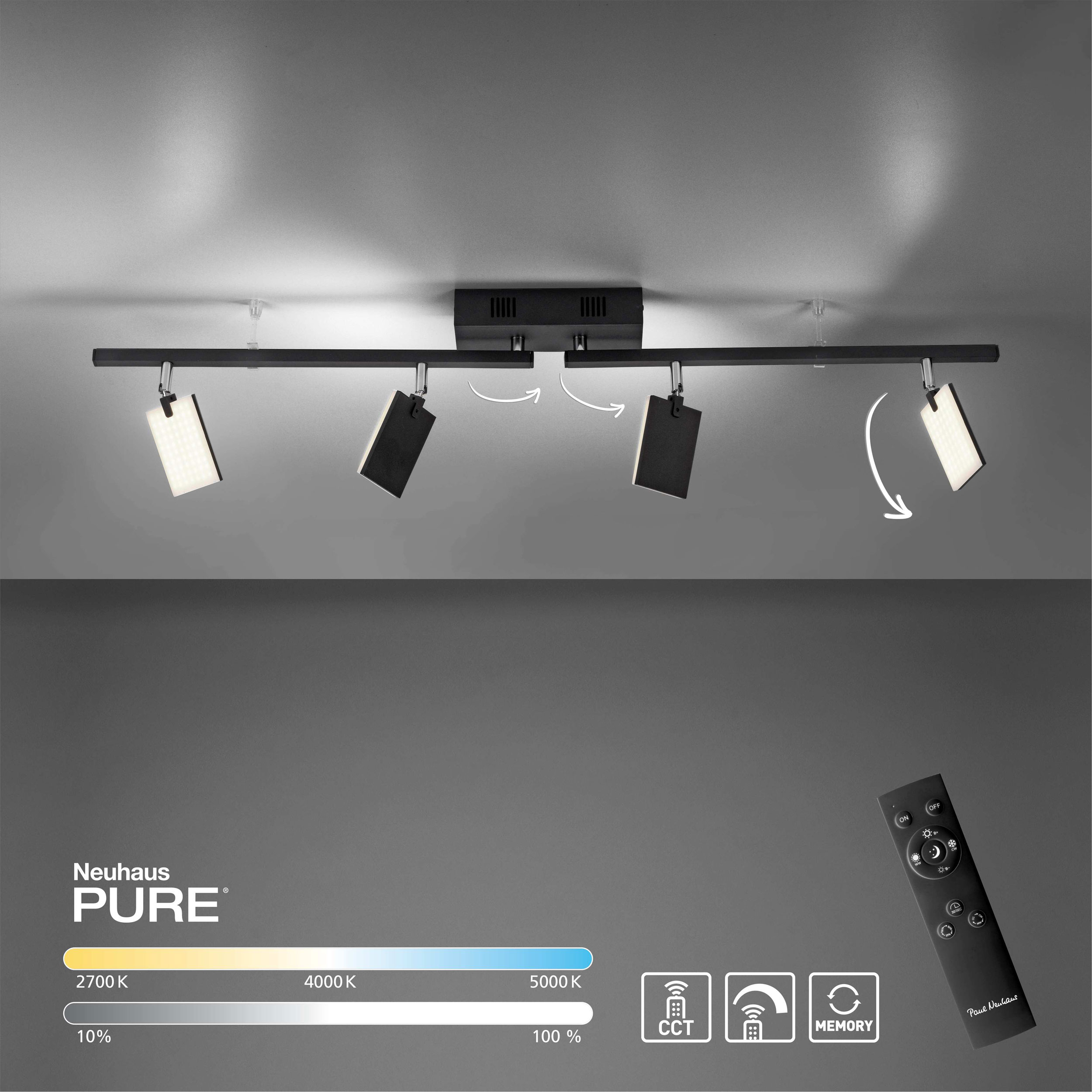 LED-Deckenleuchte 4flg image number null