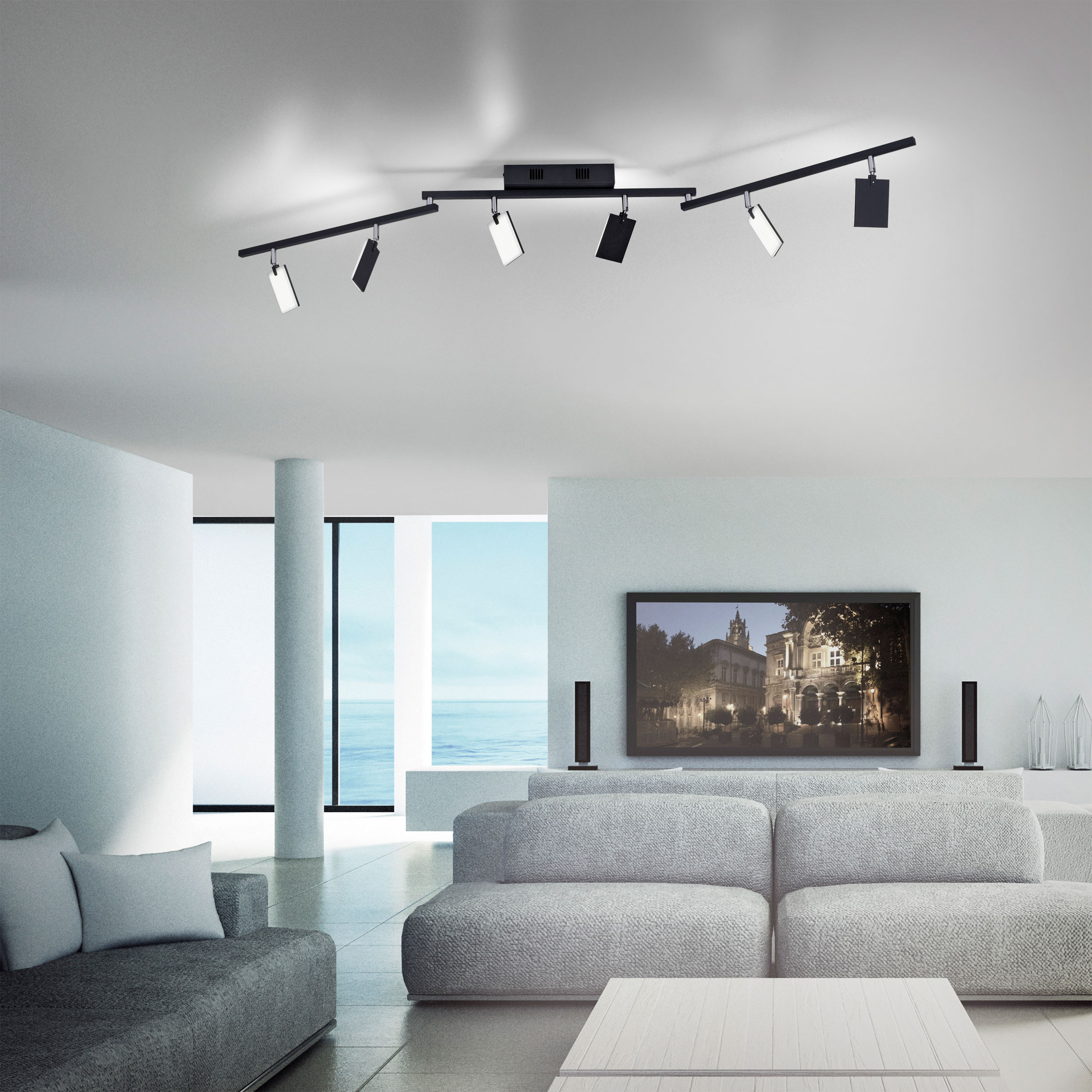 LED-Deckenleuchte 6flg image number null