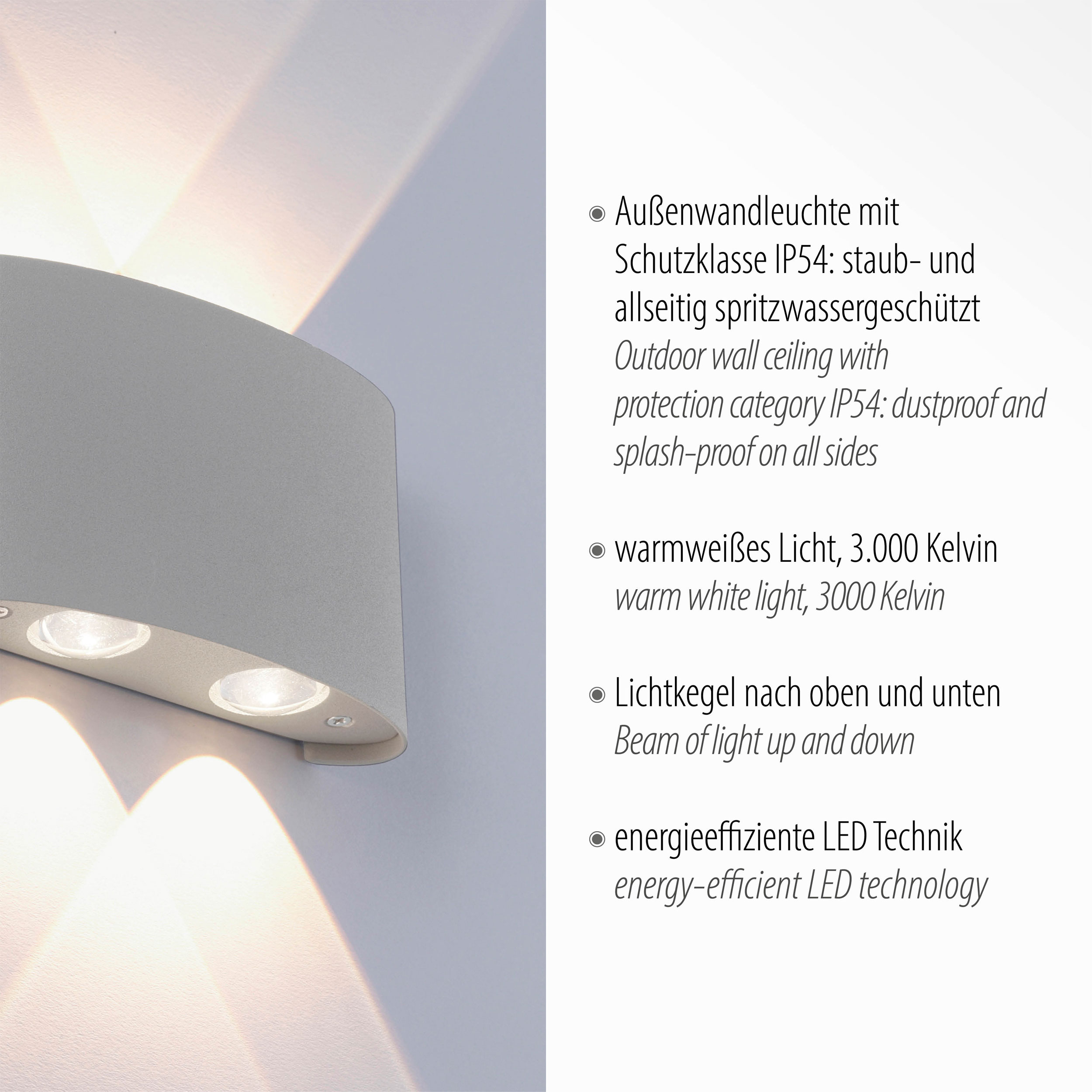 Paul Neuhaus LED-Wandleuchte 4flg image number 5