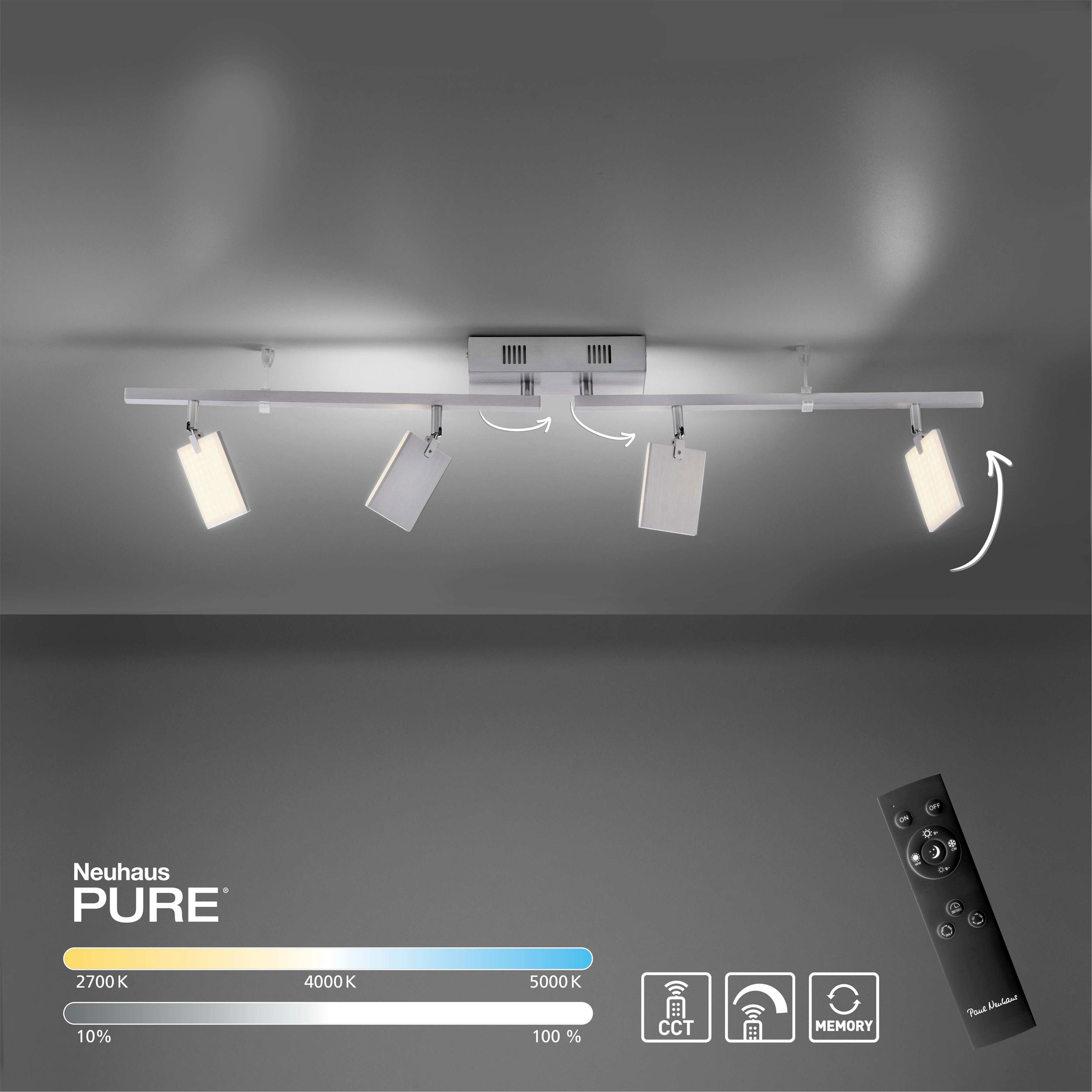 Paul Neuhaus LED-Deckenleuchte 4flg image number 3