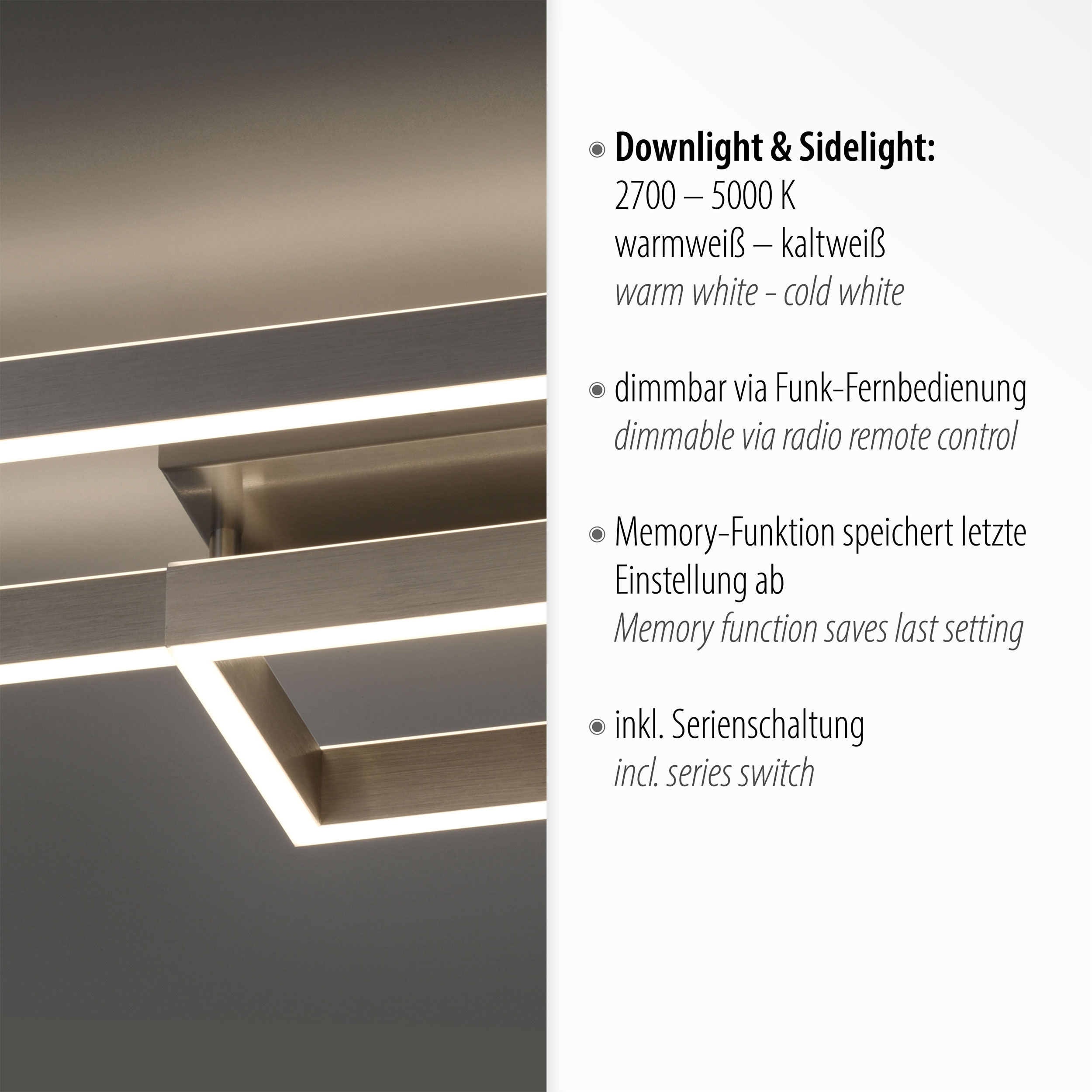 Paul Neuhaus LED-Deckenleuchte 2flg image number 3