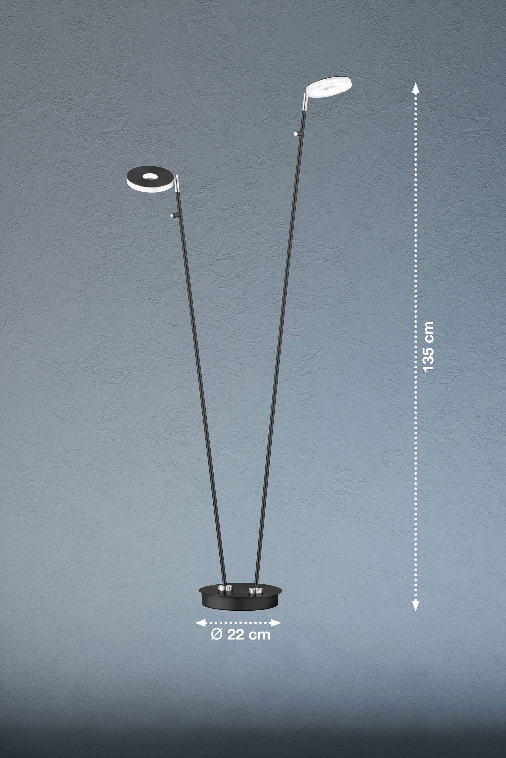 LED-Stehleuchte 2flg image number null