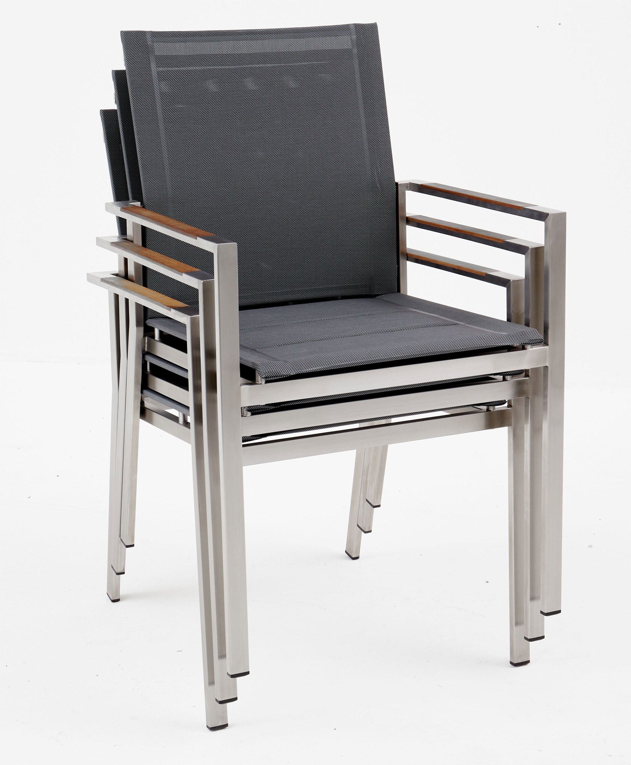 OUTDOOR Gartenstuhl Edelstahl/Teak image number 9